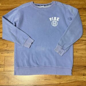 PINK Victoria's Secret Lavender Crewneck Sweatshirt with White Logo T12